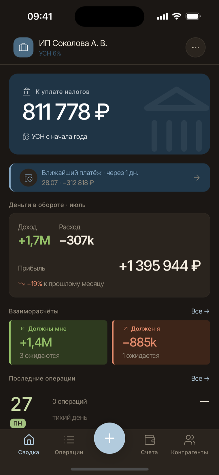 Сводка в свод.ли на телефоне